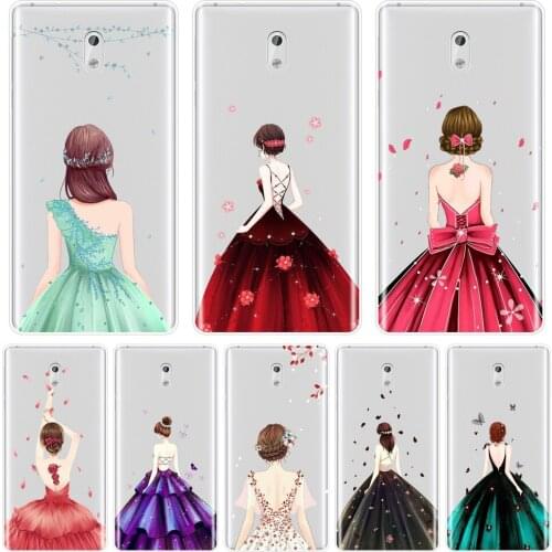 Silicone Phone Case For Nokia X6 7 Plus Figure Girl Flower Aesthetic Leaf Girly Cartoon Soft Back Cover For Nokia 1 2 3 5 6 8