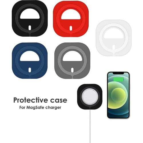 Silicone Magnetic Protective Cover With Suction Cup For iPhone 12 11 Mini Pro Max Wireless Charger Pad For Magsafe Charger Cases