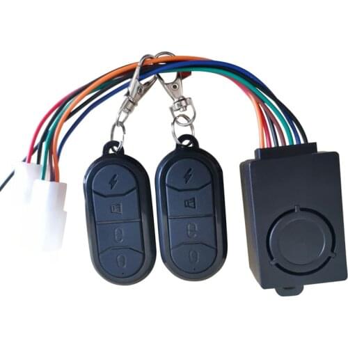 E-bike Alarm System 48V 60V 72V with Two Switches for Electric Bicycle/Scooter/Motorcycle/Tricycle/Ebike/Brushless Controller
