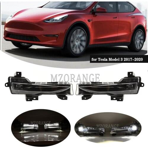 LED Fog Lights Headlights drl for Tesla Model 3 2017-2020 Fog Lamp Assembly fog lamp LED DRL Driving Lamps
