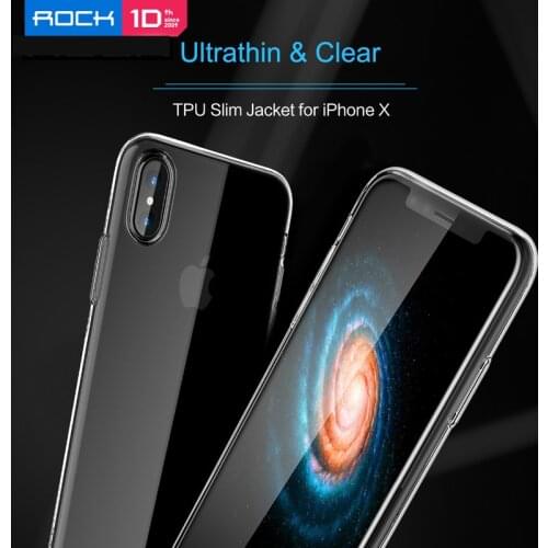 For iPhone X Case ROCK Crystal Clear Tpu Phone Case for IPhone X 5.8 Inch Ultra-thin Soft Protection Case