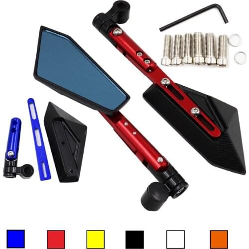 Universal Motorcycle Aluminum Alloy Telescopic Rear View Side Mirrors For Yamaha For Kawasaki For Honda For Suzuki