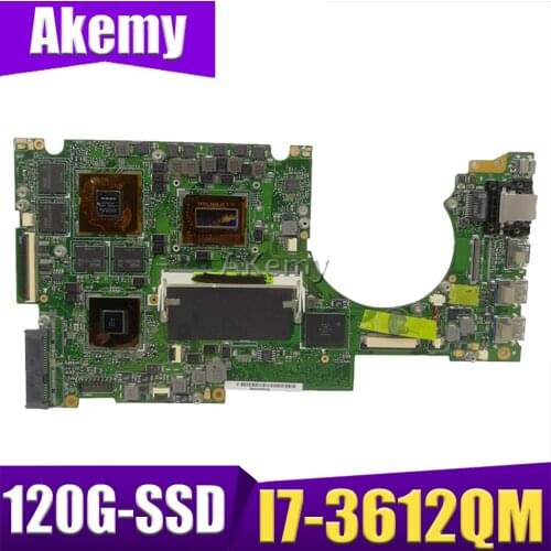 UX51VZ Laptop motherboard for ASUS UX51VZ UX51VZA U500VZ U500V U500 Test original mainboard I7-3612QM 120G SSD