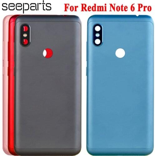 For Redmi Note 6 Pro Back Battery Cover Door Rear Housing Case For Xiaomi Redmi Note 6 Pro Battery Cover Replacement Parts