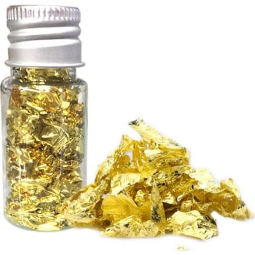 Gold Foil Gold Leaf Sheets Imitation Gold Copper Foil Sequins Glitters Craft Cooking Drink Food Dessert Gilding Nail Art Decor