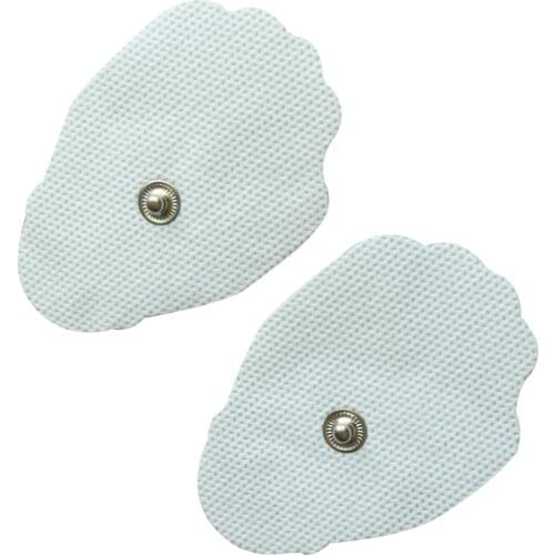 1pair Non-woven Electrode Pads Nerve Stimulator Self-adhesive Square Button Type For TENS Digital Machine Size 4.5*7.3cm
