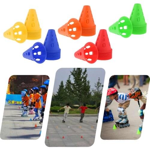 10pcs Sport Football Soccer Training Cone Outdoor Football Train Obstacles For Roller Skating