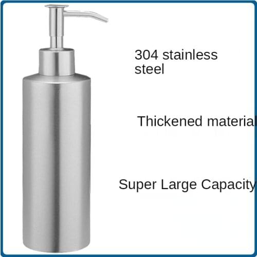 304 Stainless Steel Lotion Bottle Hand Washing Bottle Pressing Bottle Hotel Shower Gel Bottle Shampoo Detergent Soap Dispenser