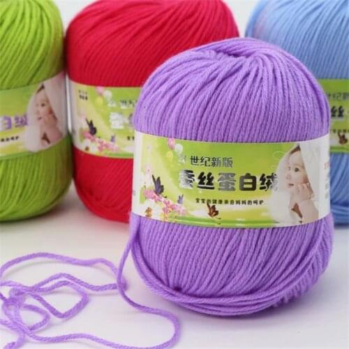 50g Tricot Yarn for Sale Silk Cotton Yarn Lanas Para Tejer Envio Gratis Crochet Threads