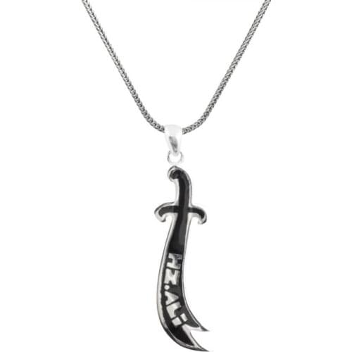 925 sterling Silver Hz Ali Written Sword Pendant