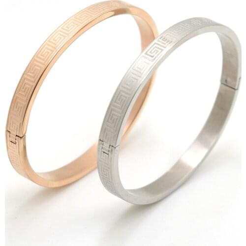 Free registered 2018 Fashion G Stainless Steel Bangle Opened For Women Jewelry Bangle Top Quality Factory Price