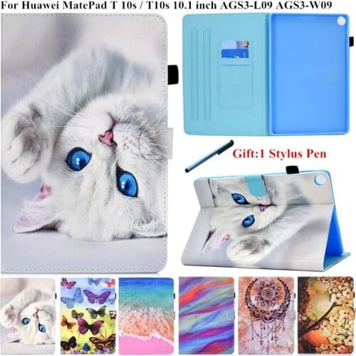 Tablet for 2020 Huawei MatePad Mate Pad T10s T10 s T 10s Case Cute Cat Butterfly for Huawei MatePad T10 T10s 10.1 Cover Case