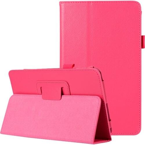 Lychee Pattern Case For Samsung Galaxy Tab A 8.0 2017 SM-T380 SM-T385 T380 Flip Stand PU Leather Cover