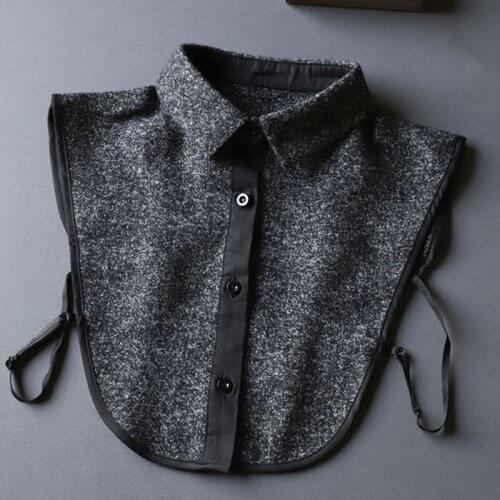 Elegant Winter Fake Collar Women Fake Half Shirt Woman Thick False Collar Shirt Detachable Collars Ladies Removable Nep Kraagie