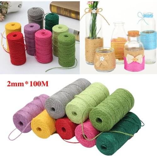 100M Cotton rope colorful twine macrame cord string thread for party decoration accessory DIY Handmade Crafts джутовый шый шпаг