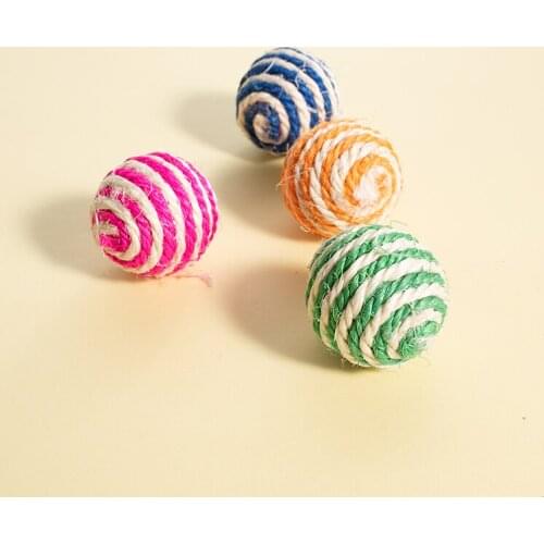 Cat Toy Ball Sisal Ball Pet Scratching Ball Cat Rolling Ball Chew Eco-Friendly Toy Kitten Interactive Toy Ball Cage Inner Mouse