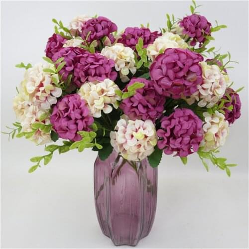 Artificial flowers Silk Hydrangea | European-style bouquets, retro fake flowers for house weddings, DIY party decorations