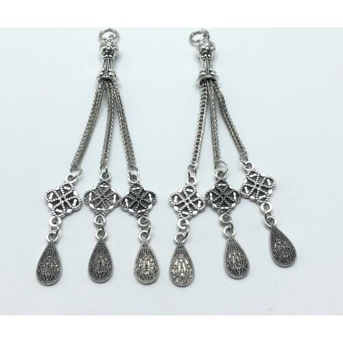 JunKang 3pcs Saudi Arabia drop shape beads pendant for jewelry making DIY handmade bracelet accessories materials