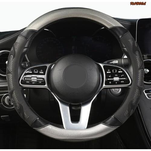 KAHOOL Microfiber Leather Car Steering Wheel Cover For Hondas Civics CRV BRV Fit Jazz Accords City Freed Mobilio Stream