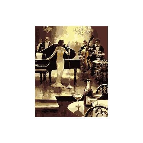 MaHuaf-W662 Singing painting by numbers on canvas wall pictures coloring by numbers with acrylic paints for home decor
