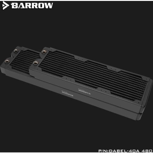 Barrow water cooling Copper Radiator,40mm Thickness 12 Circulating Waterways, Suitable For 120mm Fans, Dabel-40a 360/480