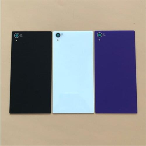 For Sony Xperia Z1 L39H C6903 C6902 With NFC New Rear Door Battery Cover Back Housing Glass Replacement Cover With Logo