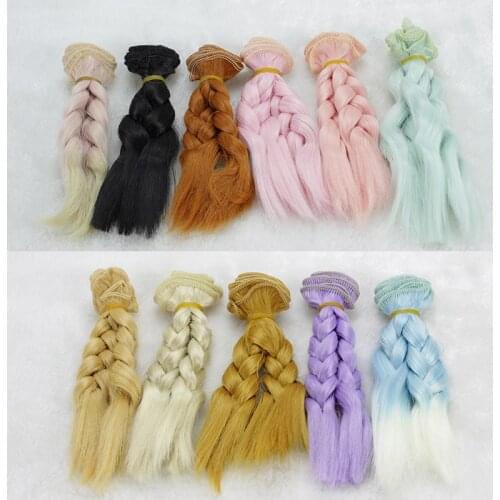 8PCS/LOT Hot SD BJD Wig Curly Handmade DIY Synthetic Doll Hair 15CM 25CM