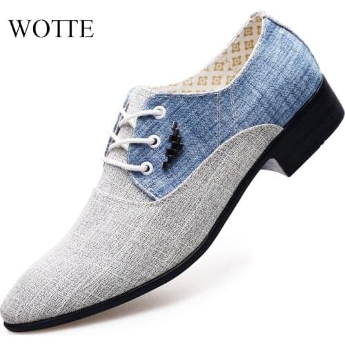 New Canvas Derby Shoes Mens Dress Shoes Wedding Canvas Casual Flats Shoes Outdoor Footwear Mixcolor Loafers Chaussures Hommes