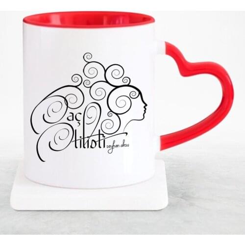 Personalized Professional Hair Stylist Red Heart Mug Cup-1