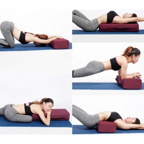 Yoga pillow square yoga hard foaming square fitness aid physical therapy pillow block