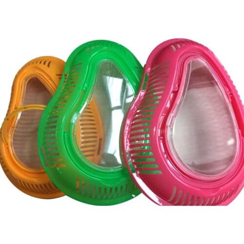 Portable Small Turtle Tank Container Reptile House with Handle Detachable Cover Terrarium Habitat Clear and Breathable