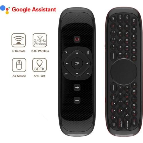 W2 Air Mouse Voice Remote Control Microphone 2.4G Wireless Mini Keyboard Gyroscope Q40 For Smart Android Tv Box Mini Pc PK W1