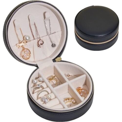 Jewelry Storage Box Double-Layer Jewelry Earring Ring Display Portable Small Travel Jewelry Holder