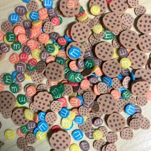 Mixed Chocolate M Bean Cookies Polymer Hot Sprinkles DIY Resin Shaker Jewelry Stuff Slime Filling Phone Nail Art Decorations
