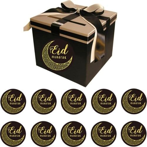 40pcs/60pcs/120pcs Eid Mubarak Decoration Paper Sticker Lable Seal Gift Sticker Islamic Muslim Mubarak Decor Eid Al Adha Supplie