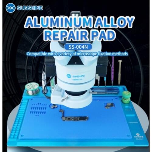SUNSHINE SS-004N Multifunctional Aluminum Microscope Alloy Repair Pad For PCB Soldering Repair Platform