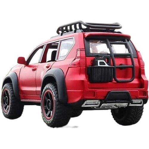 TAKARA TOMY 1:24 Model Car with Acousto-optic Return Force Off Road Modified Alloy Car Model Six Door Toy Toyota Prado