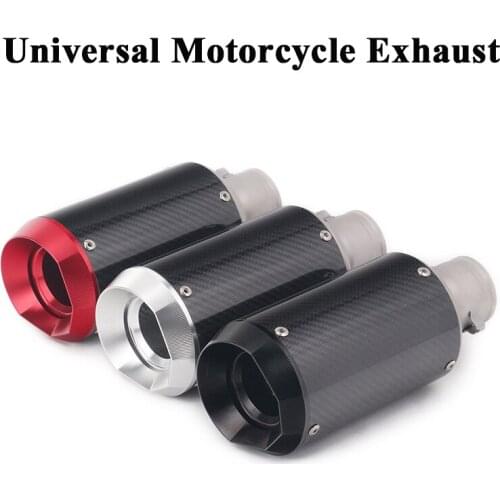 Universal Motorcycle SC GP Project Exhaust Pipe Escape Modified Moto Carbon Fiber Muffle For R6 Z900 CB400 MSX125 K7 K6 GSR750