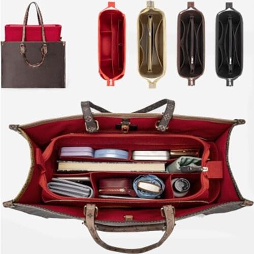 Felt Cloth Insert Speedy Bag Organizer for Handbag Cosmetic Bag Makeup Organizer Travel Inner Purse Mommy Bag Fit ONTHEGO Tote