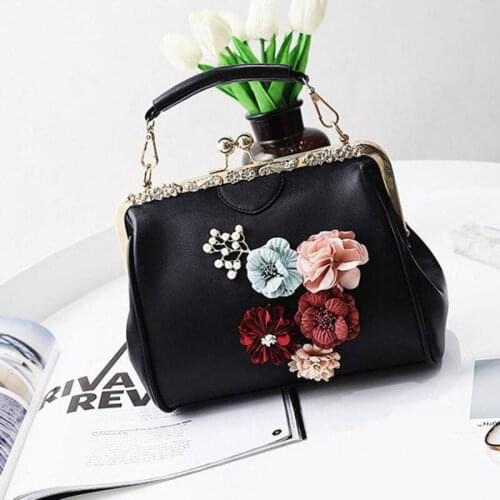 Women 3D Flower Handbag Shoulder Satchel Messenger Shell Hasp Casual Buckle Bag 2020 Hot Fashion Personality Street Hipster
