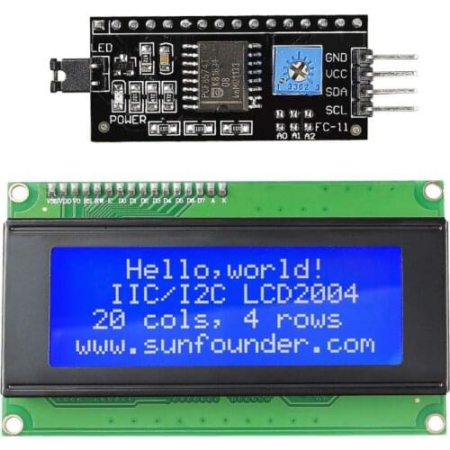 SunFounder IIC/I2C/TWI Serial 2004/20x4 LCD Module Shield for Arduino Uno/ Mega2560 Electronic DIY