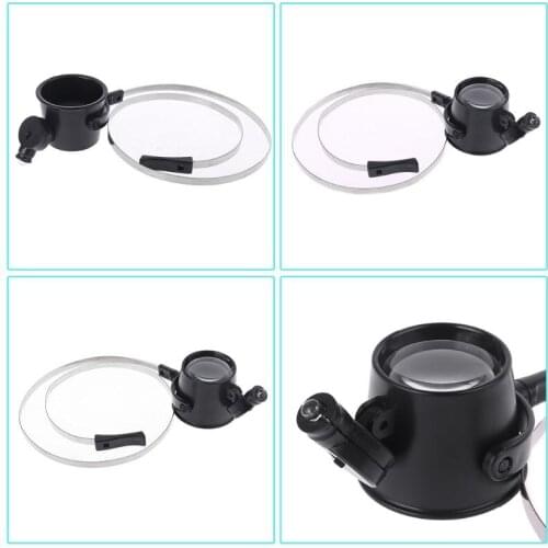15X Monocular Glass Magnifier Watch Jewelry Repair Tools LED magnifying glass watch clock loupe lens