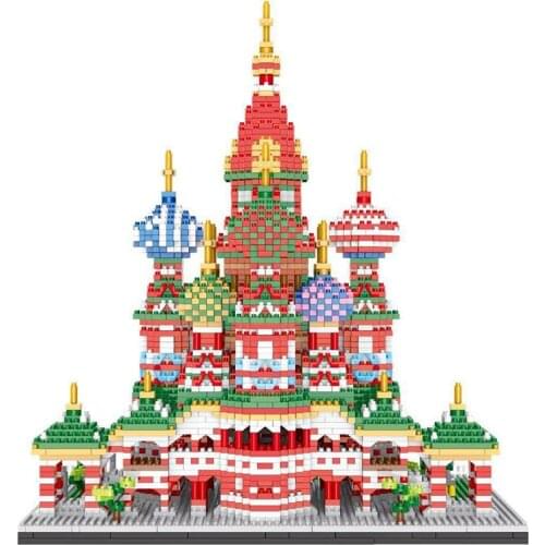Saint Basils Cathedral Diamond Mini Building Block World Famous Architecture 3D Model Children Collection Toys with 4650pcs