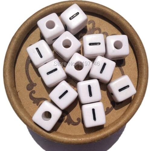 Letter Bead for Kids Jewelry making Alphabet Beads 10mm 100pcs Acrylic Beads White Beads Square Beads with Letters Beads for Kid