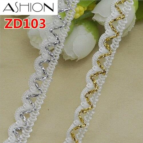 CHICKNIT windth1CM Trim DIY Craft Wedding Doll Dress Clothes Accessories Curve Lace ribbon ZD103