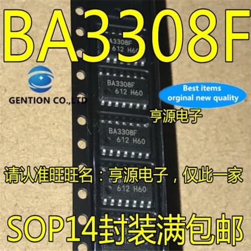 10Pcs BA3308 BA3308F BA3308F-E2 SOP-14 Audio amplifier chip in stock 100% new and original