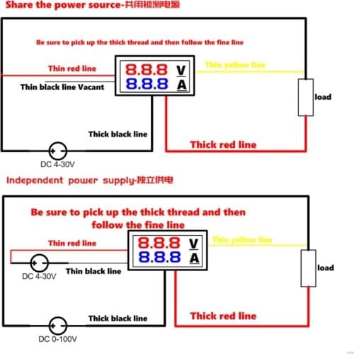 Digital Voltmeter Ammeter DC100V 10A Panel Amp Volt Voltage Current Meter Tester P0RD
