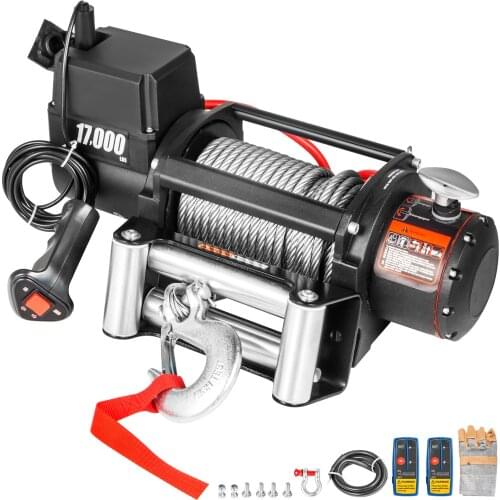 VEVOR 17000lbs Electric Winch 12V Truck Winch Compatible with Jeep Truck SUV 85ft/26m Cable with Wireless Remote Control