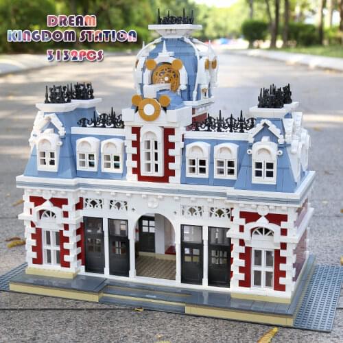 MOULD KING Streetview Building Blocks The Station of The Creamland Model sets Assembly Bricks Kid Educational Toy Birthday Gifts