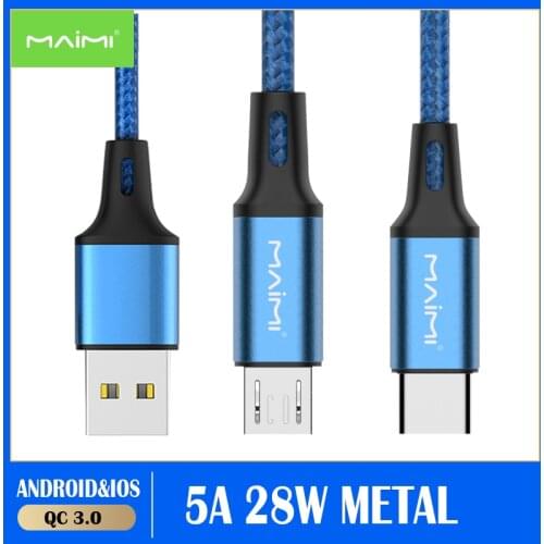Alatour 5A USB Type C Micro Lightning Cable for Huawei iphone Supercharge 40W Fast Charging USB-C Charger Cable for Phone Cord